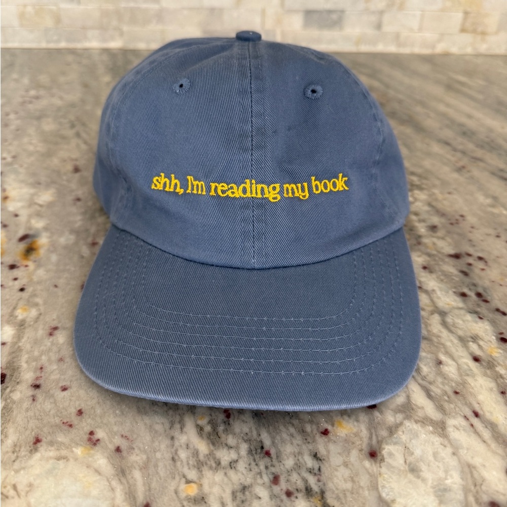 Blue Cap with Yellow Embroidery